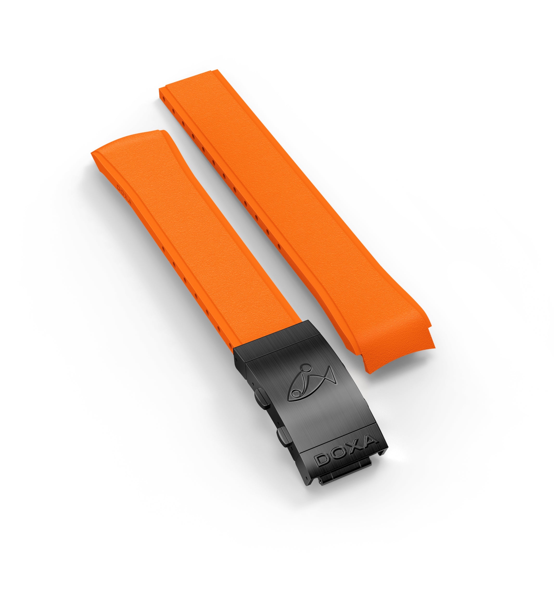 Gummirem med Foldespenne, Oransje