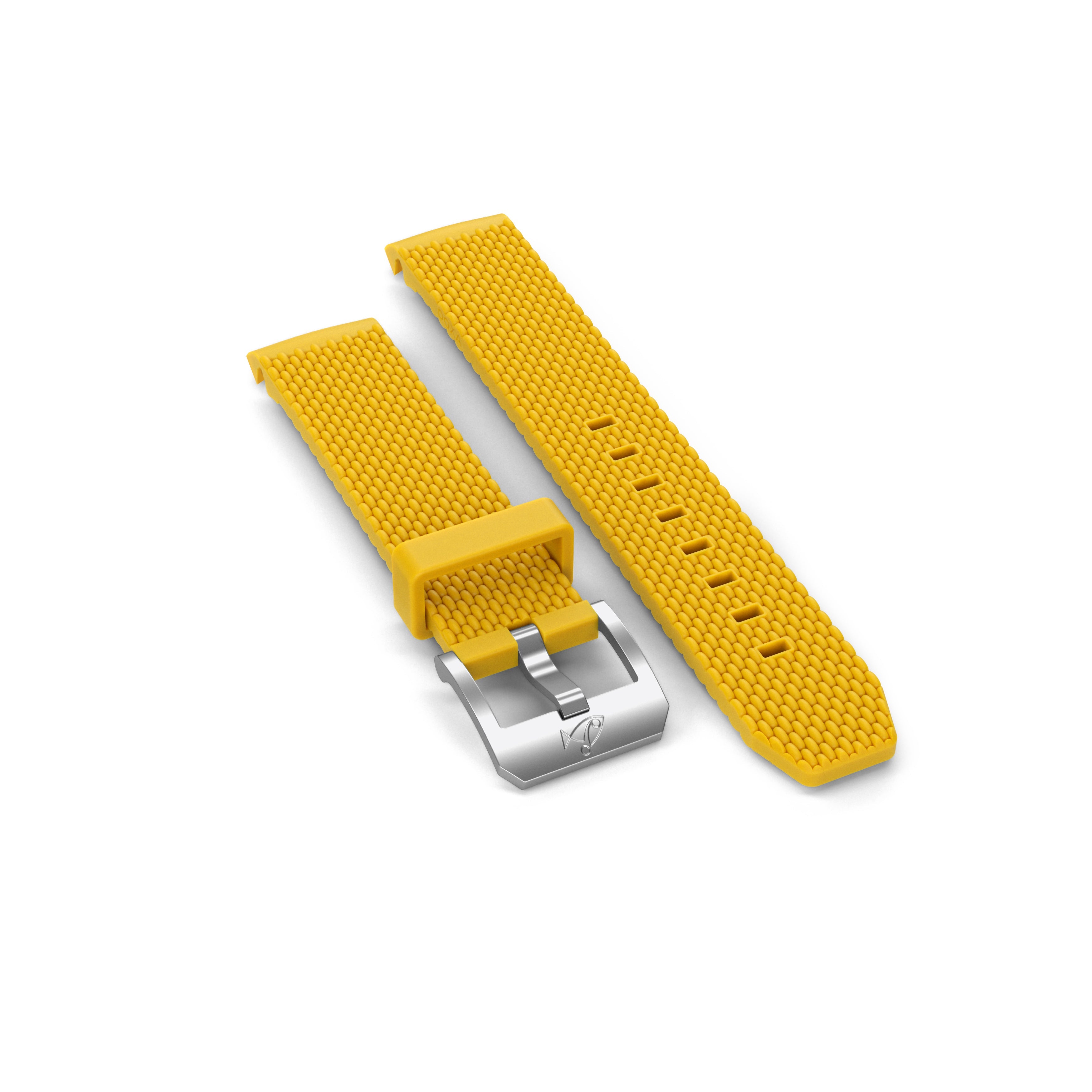 Gummiband med stiftspänne, Gul