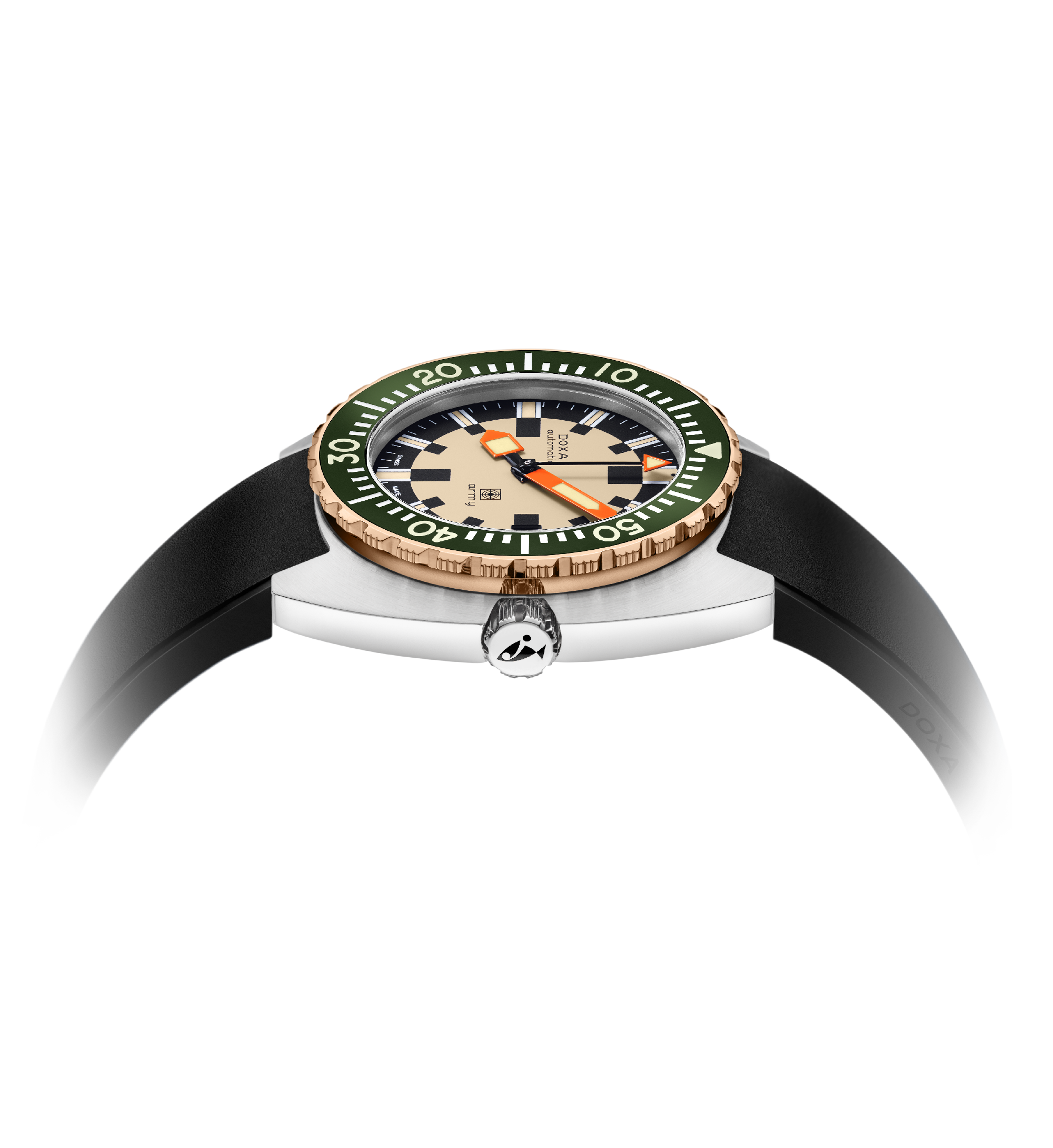DOXA Army, bezel i brons