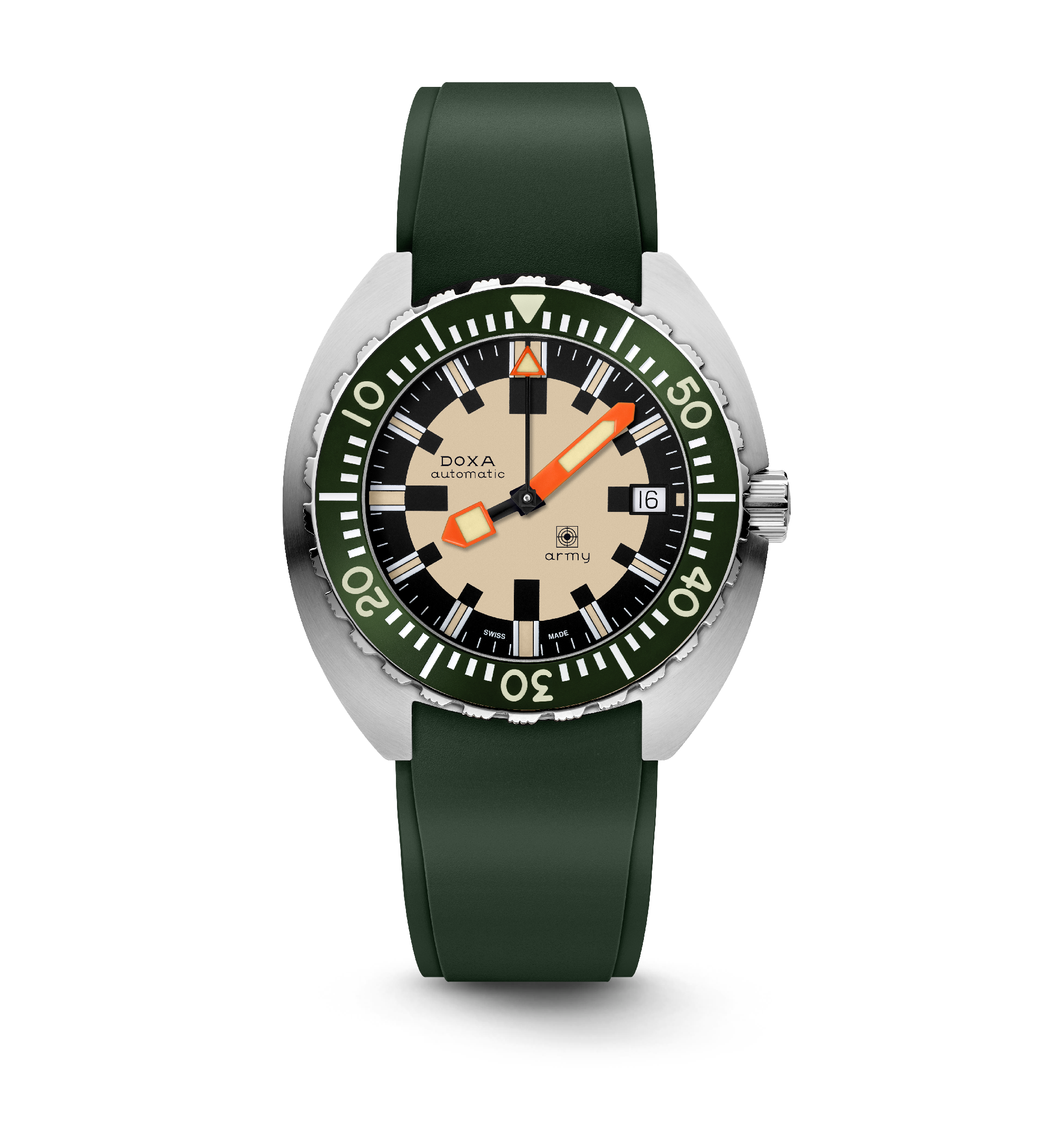 DOXA Army, bezel i rostfritt stål