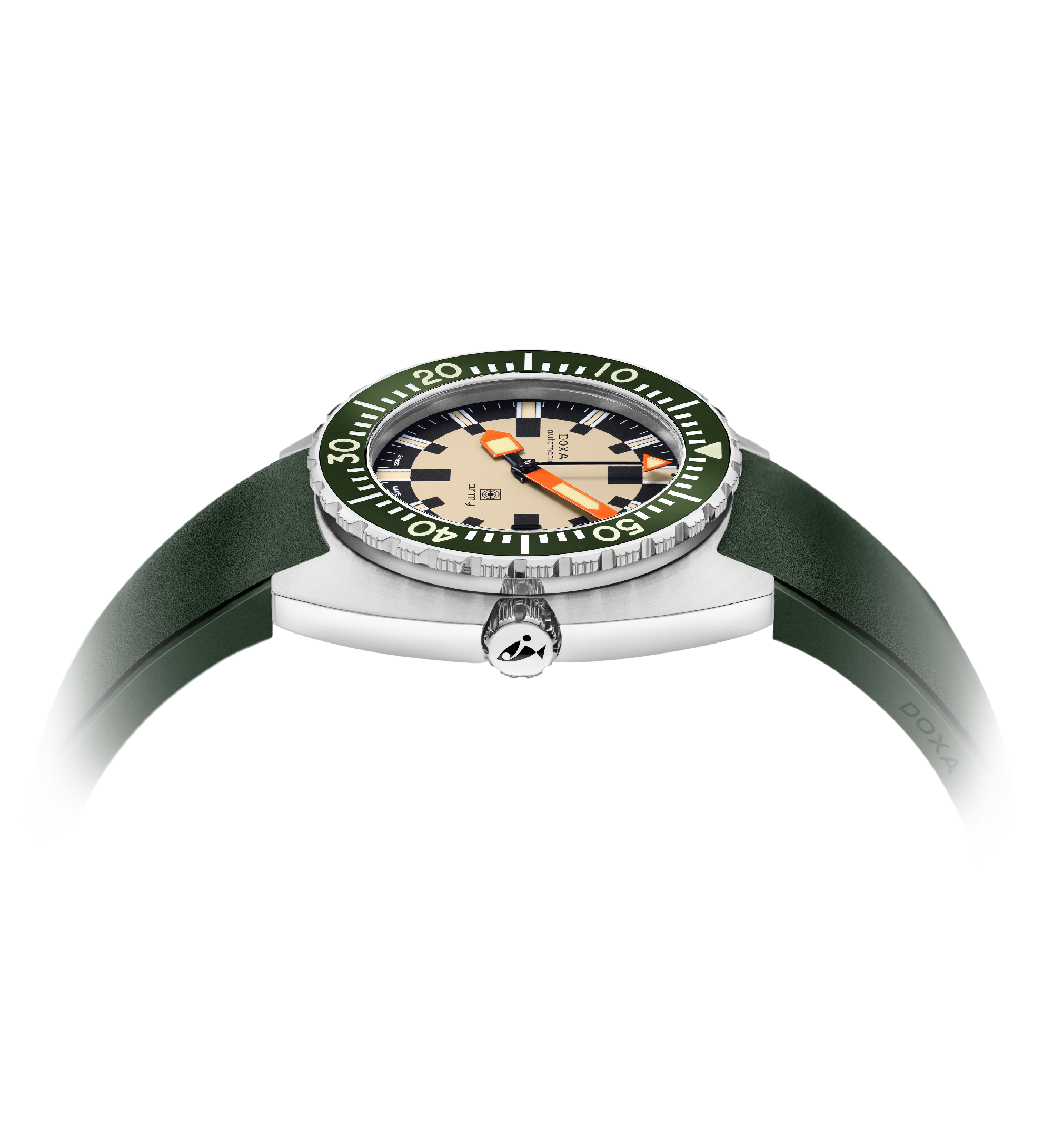 DOXA Army, bezel i rostfritt stål